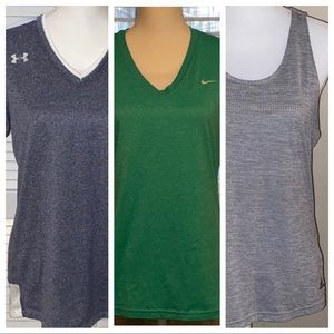 3 active wear shirts - all medium